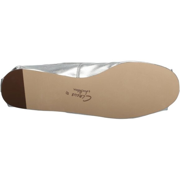 Circus NY by Sam Edelman Women's Soft Silver PolyurethaneCross Strap Ballet Flat - Picture 4 of 7